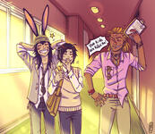 Eorzea academy AU art with my characters! Eorzea academy AU art with my characters!